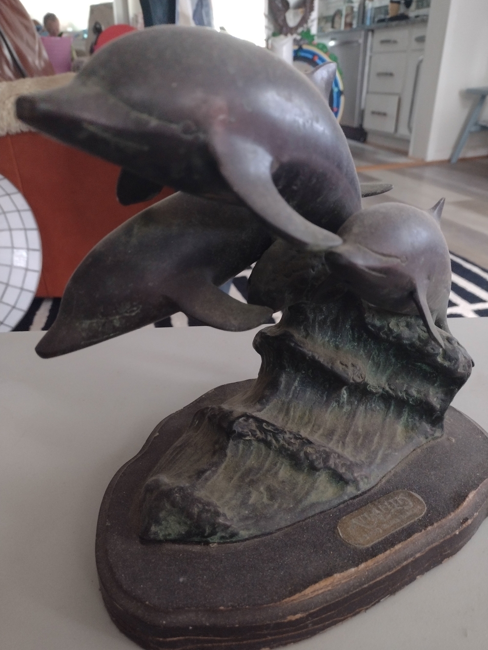 Bronze-Tone Dolphin Sculpture Figurine - Home Accents